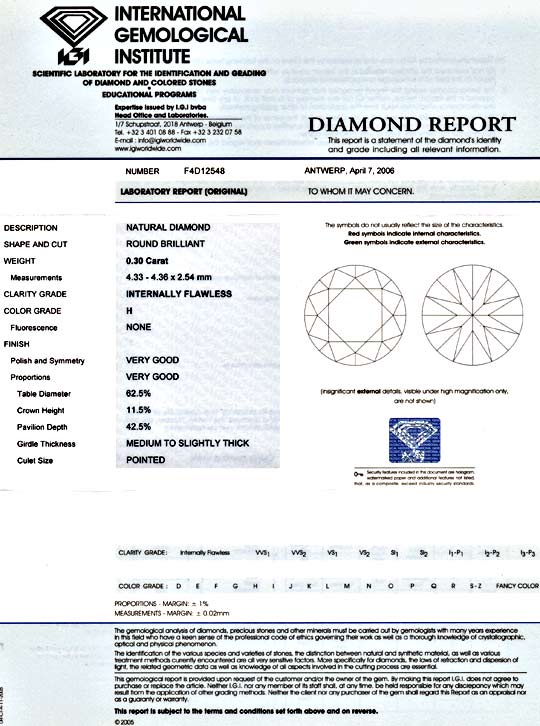 Foto 9 - Diamant 0,3ct Brillant IGI Lupenrein Wesselton H, D5849
