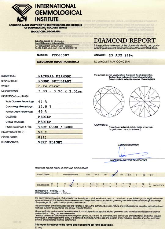 Foto 9 - Diamant 0,24ct Brillant IGI Zertifikat VS Top Wesselton, D6053