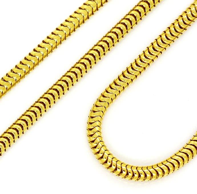 Foto 2 - Massive Schlangenkette 45cm lang 14K Gelbgold, K3276