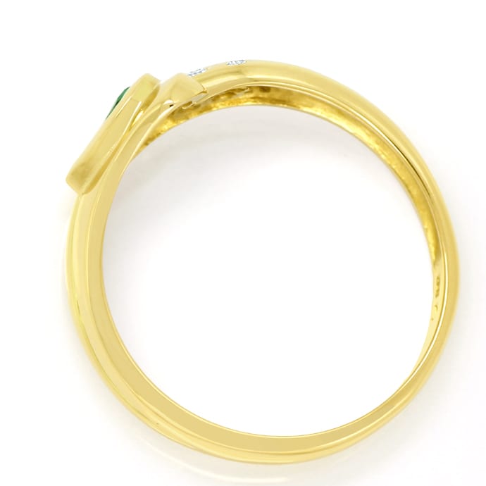 Foto 3 - Design-Ring 0,2ct Spitzen Smaragd Tropfen und Diamanten, Q1416