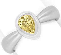 Foto 1 - Massiver Weißgoldring 0,92ct Diamant Tropfen, R2443
