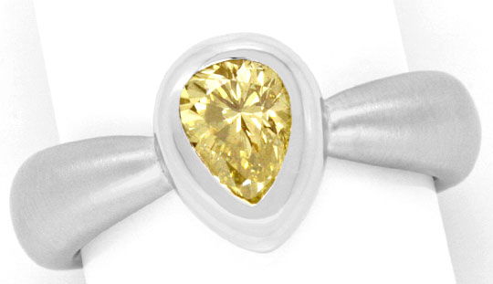 Foto 2 - Massiver Weißgoldring 0,92ct Diamant Tropfen, R2443