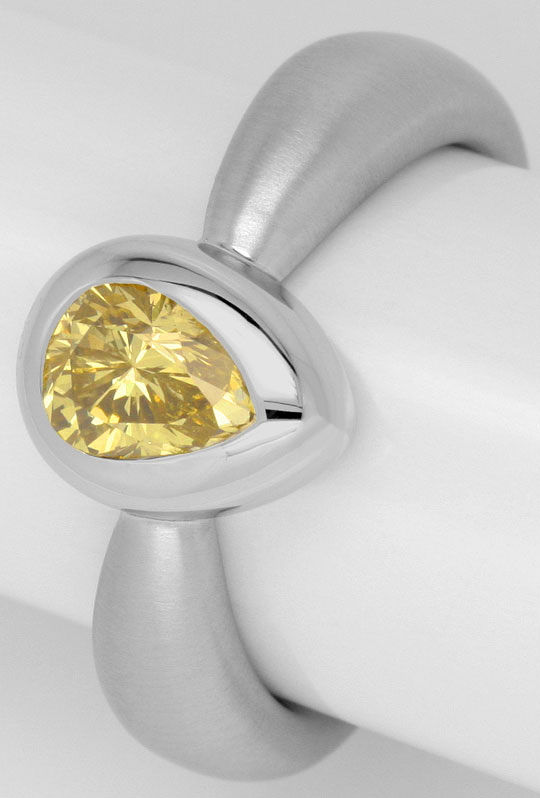 Foto 3 - Massiver Weißgoldring 0,92ct Diamant Tropfen, R2443