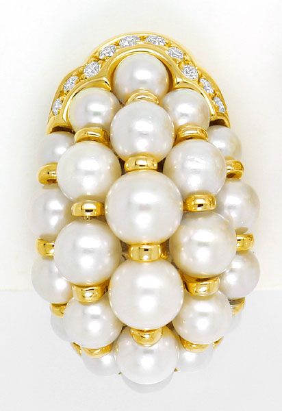 Foto 6 - Original Cartier Ohrringe Andromaque Perlen Brillanten, R5709