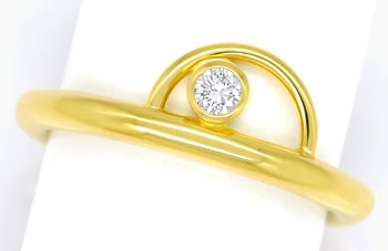 Foto 1 - Formvollendeter Designer-Ring mit Brillant 18K Gelbgold, S2244