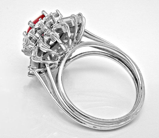 Foto 3 - Ring 1,8ct Diamanten Handarbeit 1,65ct Rubin, S8919