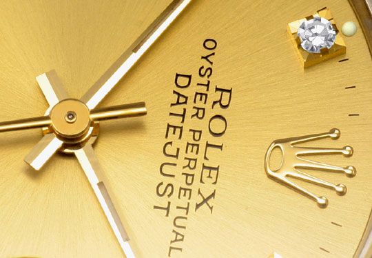 Foto 3 - Medium Rolex Datejust Uhr Stahlgold-Diamant Zifferblatt, U2095
